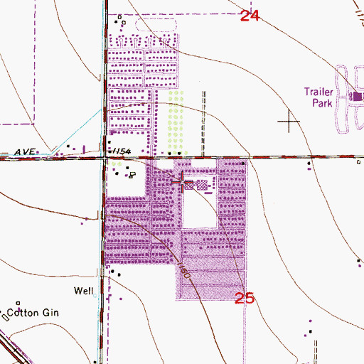 Topographic Map of Ira Murphy Elementary School, AZ