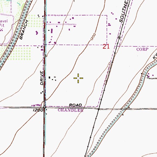 Topographic Map of Kyrene de las Manitas Elementary School, AZ