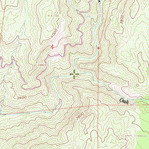 Topographic Map of Oak Valley Creek, CA