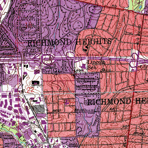 Topographic Map of Church of the Lord Jesus Christ, MO