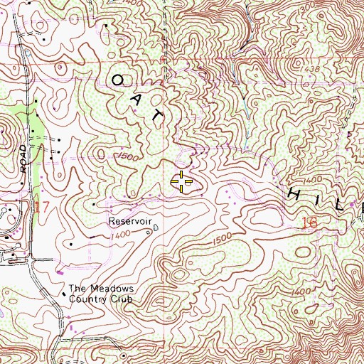Topographic Map of Oat Hills, CA