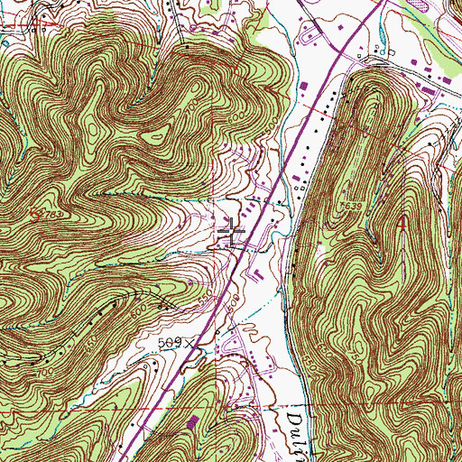 Topographic Map of High Ridge Fire Protection District Station 3, MO