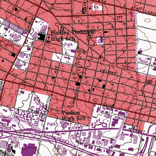 Topographic Map of Washington Metropolitan African Methodist Episcopal Zion Church, MO