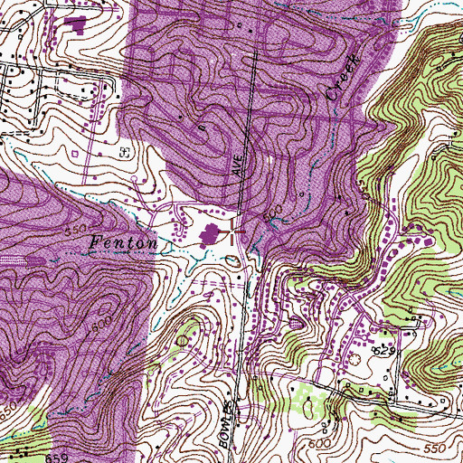 Topographic Map of Bowles Elementary School, MO