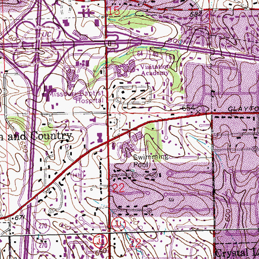 Topographic Map of Hiram Neuwoehner School, MO