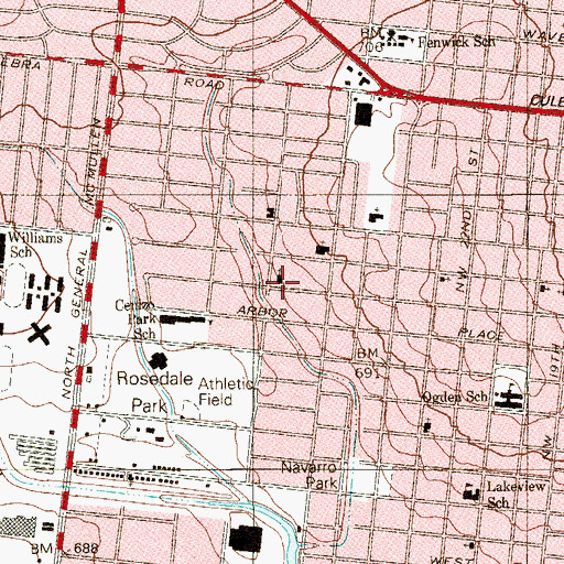 Topographic Map of Asamblea de Dios Calvario, TX