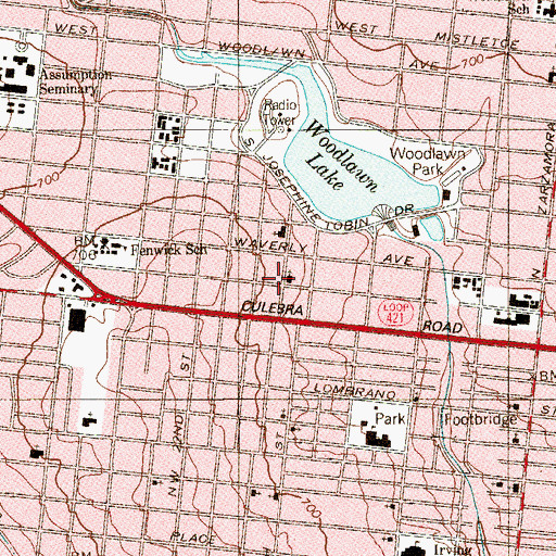 Topographic Map of Congregacion Vida Nueva, TX