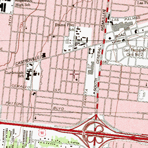 Topographic Map of El Rapto Church, TX