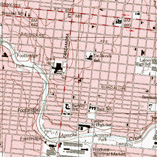 Topographic Map of El Templo Cristiano, TX