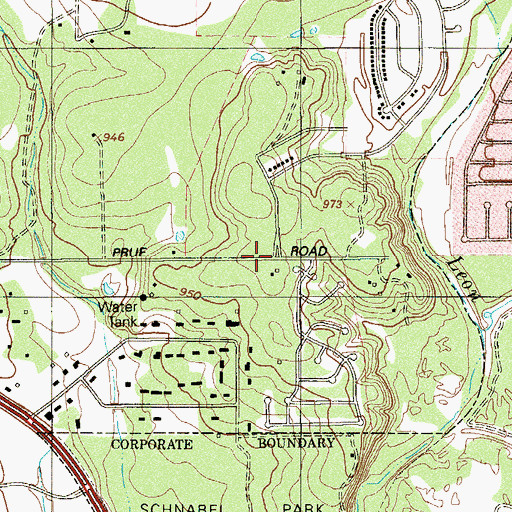 Topographic Map of Fortress Church, TX
