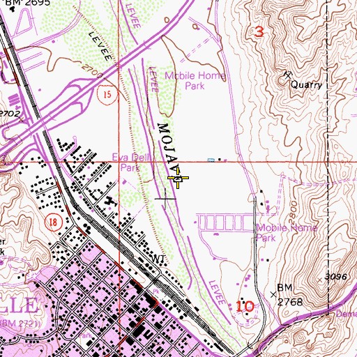 Topographic Map of Oro Grande Wash, CA