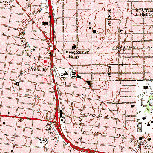 Topographic Map of Dominican Novitiate, TX