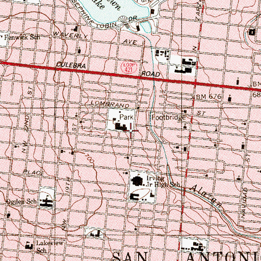 Topographic Map of Kingdom Center, TX