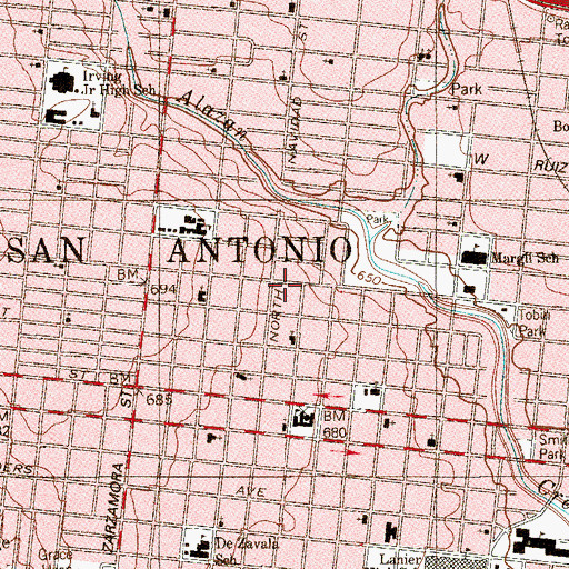 Topographic Map of Soldiers of Christ Church, TX