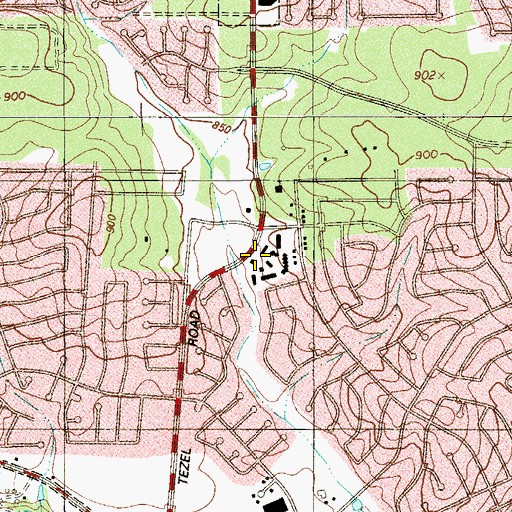 Topographic Map of Solid Rock Church, TX