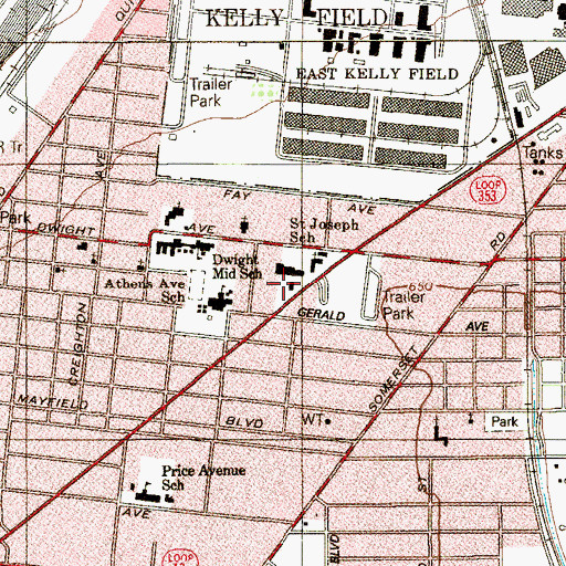 Topographic Map of Templo Victoria Cristo, TX