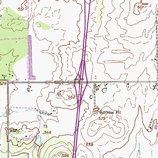 Topographic Map of Interchange 120, TX