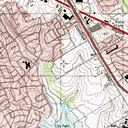 Topographic Map of New Elementary School, TX