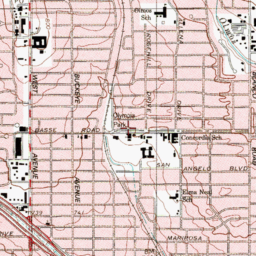 Topographic Map of Pre-Kindergarten Academy, TX