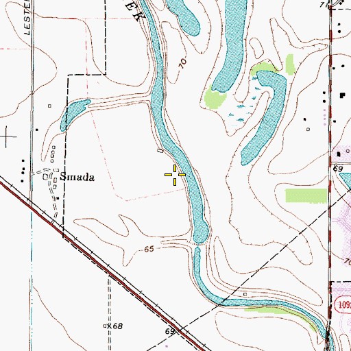 Topographic Map of YMCA, TX