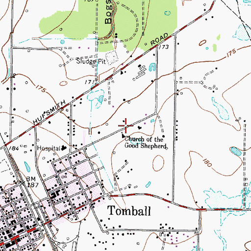 Topographic Map of Carrell Street Baptist Church, TX