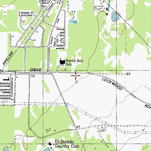 Topographic Map of Church of the Nazarene, TX