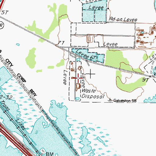 Topographic Map of Campbell Bayou Wastewater Treatment Facility, TX