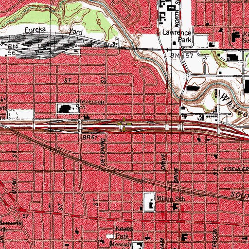 Topographic Map of Interchange 765B, TX