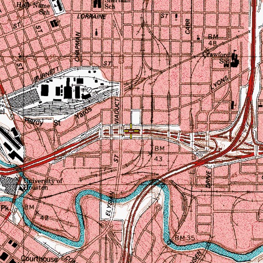Topographic Map of Interchange 769C, TX