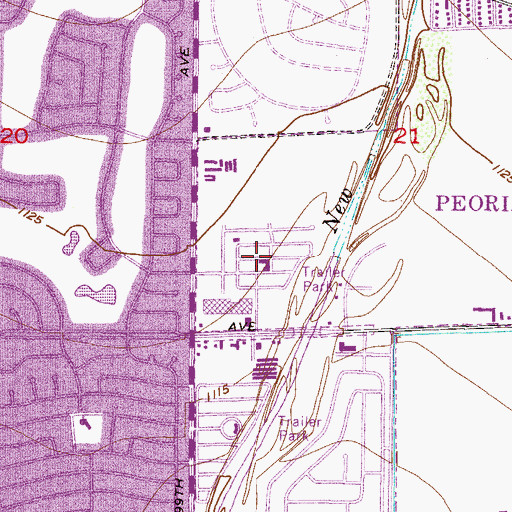 Topographic Map of Apollo Mobile Home Park, AZ
