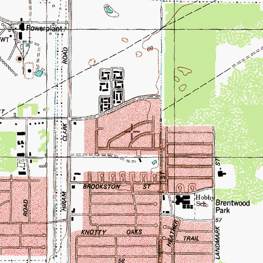 Topographic Map of Bentwood West, TX