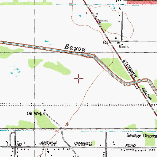 Topographic Map of Briar Creek, TX