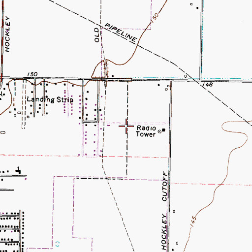 Topographic Map of Pineview Terrace, TX