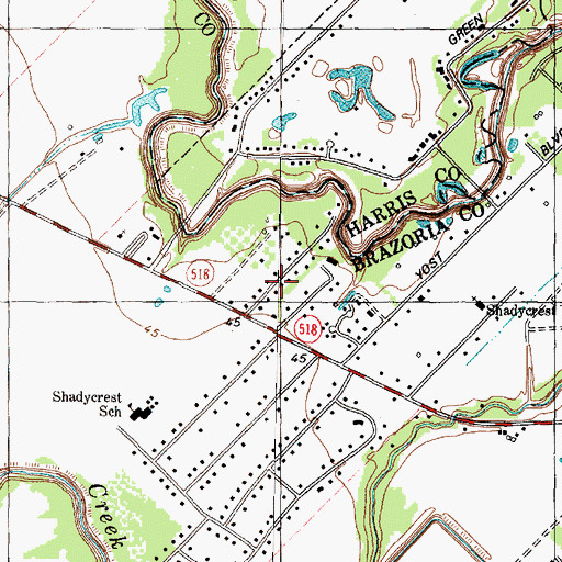 Topographic Map of Regal Oaks, TX