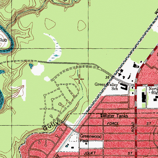 Topographic Map of Riviera East, TX