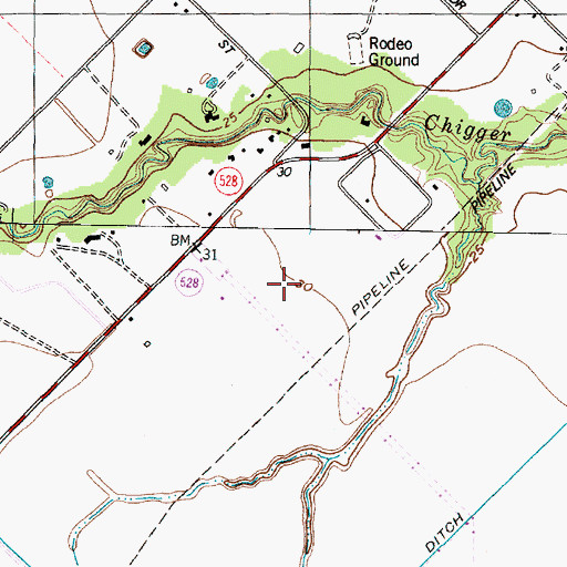 Topographic Map of Falcon Ridge, TX