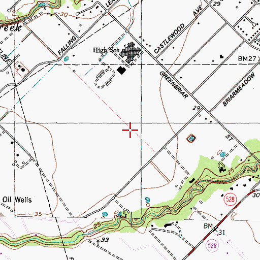 Topographic Map of Glenshannon, TX