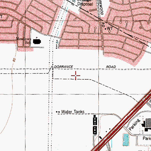Topographic Map of Grove West, TX