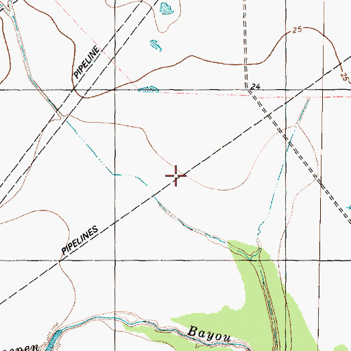 Topographic Map of North Fork, TX