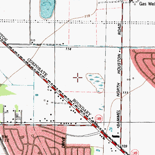 Topographic Map of Northwest Park, TX