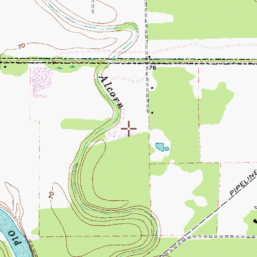 Topographic Map of Oxford, TX