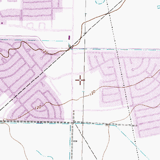 Topographic Map of Mason Creek Village Shopping Center, TX