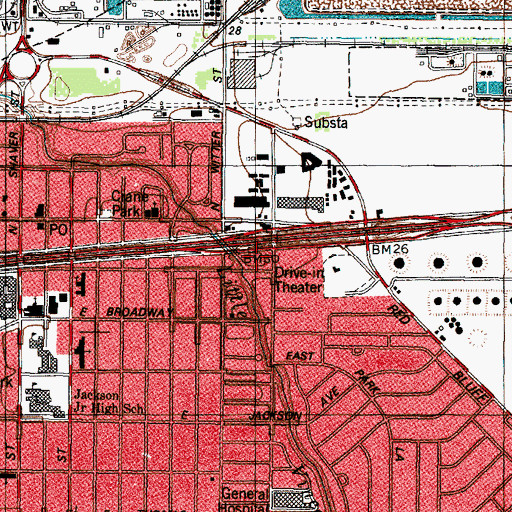 Topographic Map of Pasadena Shopping Center, TX