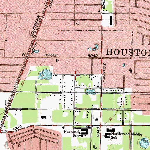 Topographic Map of Armstrong Place, TX