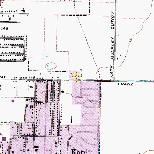 Topographic Map of Zelma Hutshell Elementary School, TX