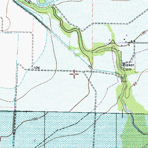 Topographic Map of Patterson Elementary School, TX