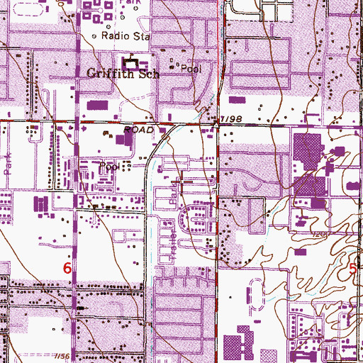 Topographic Map of Big Palm Trailer Park, AZ