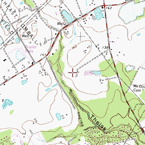 Topographic Map of Shannon Forest, TX