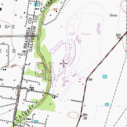 Topographic Map of Sun Meadow, TX