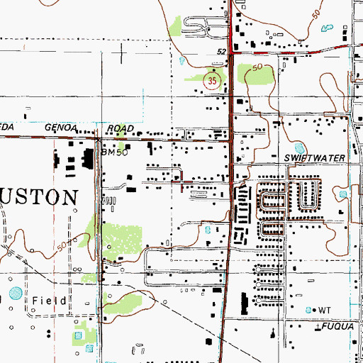 Topographic Map of Val Verde East, TX